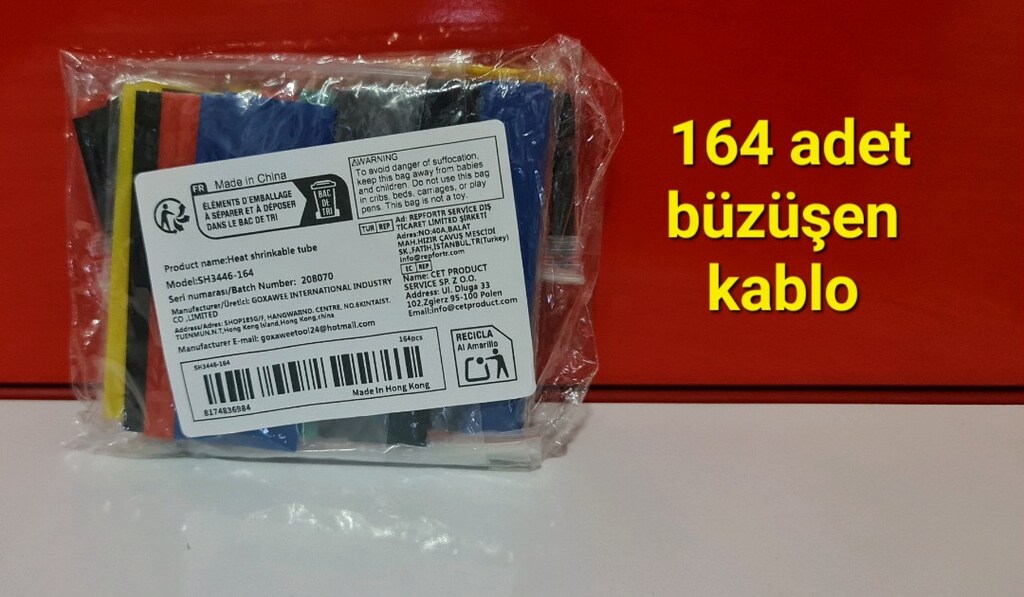 164 Parça ısıyla büzüşen kablo bağlantısı. Sıfır. Yurt dışı ürünü. - 12