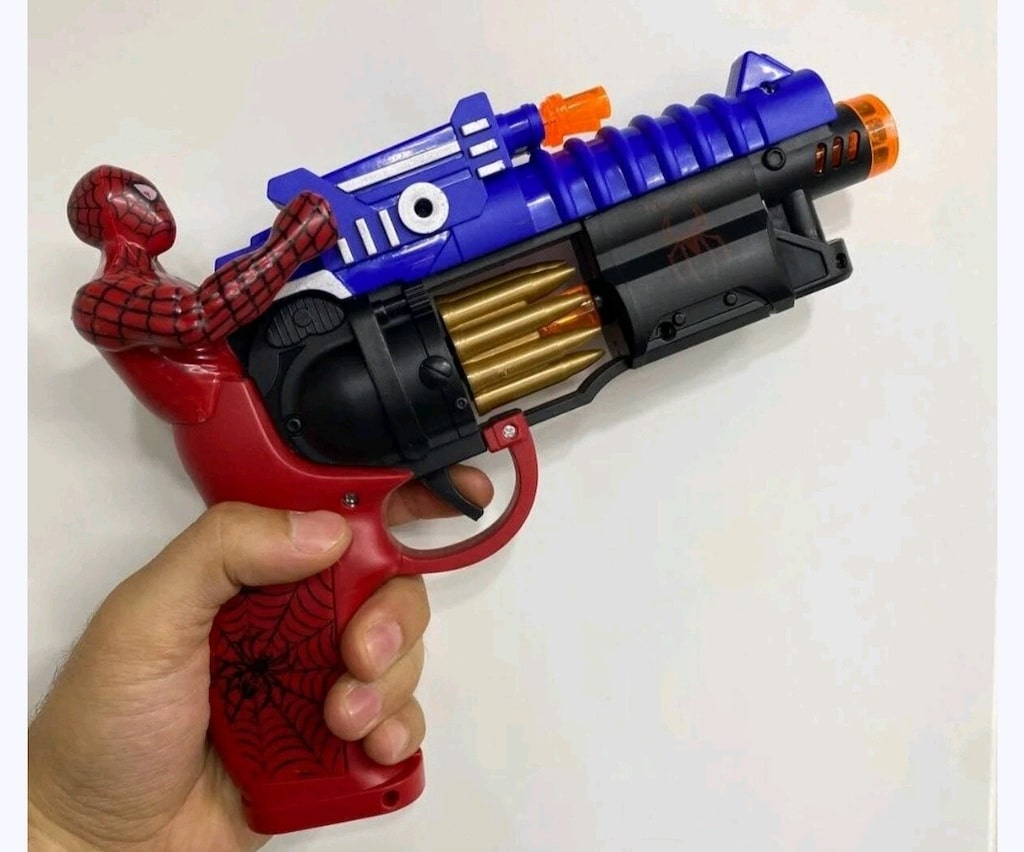 Spiderman ışıklı sesli oyuncak tabanca - 2