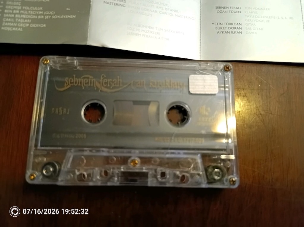 Şebnem Ferah 2005 baskı Can Kırıkları kaset - 2