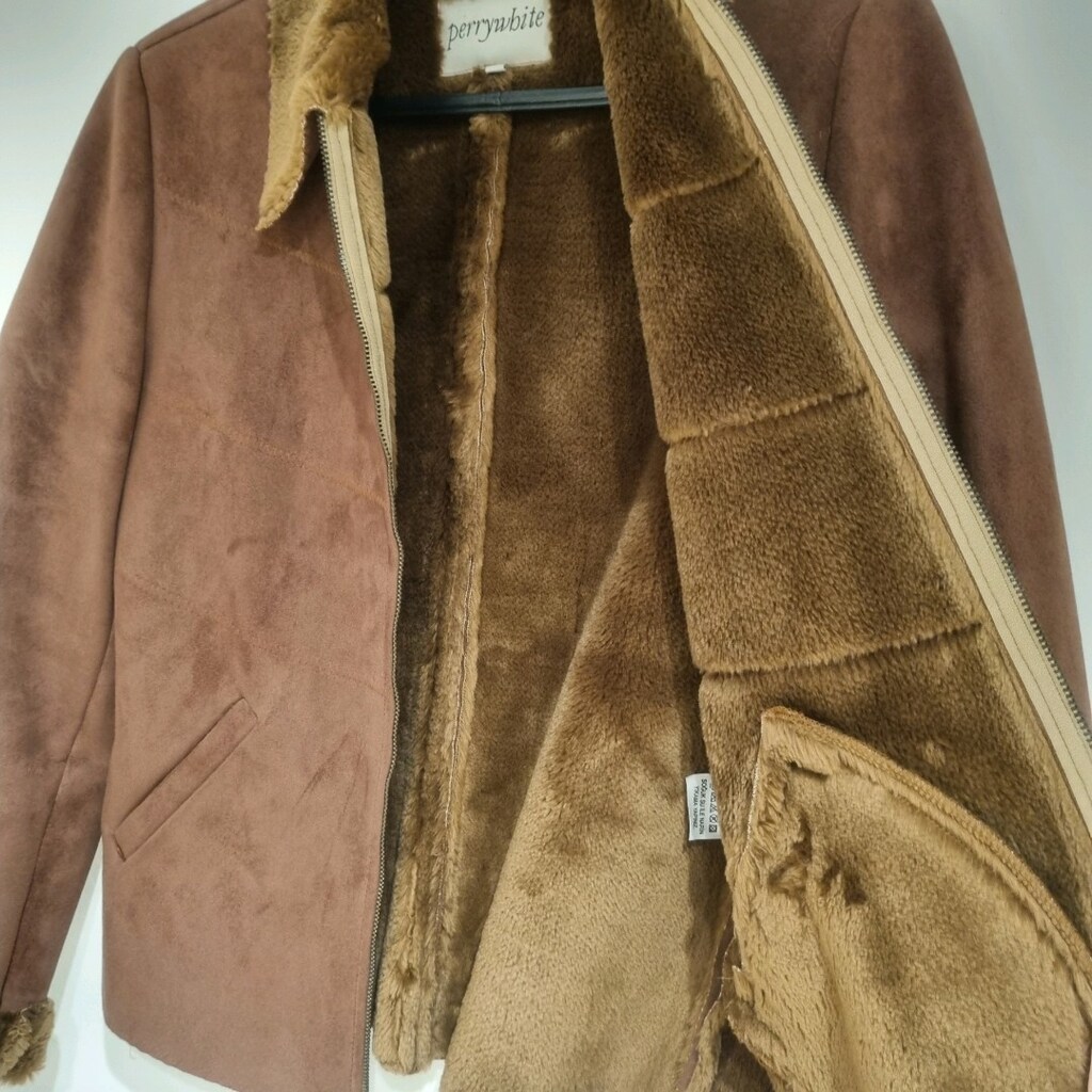 Kahverengi Süet Detaylı Mont - 4