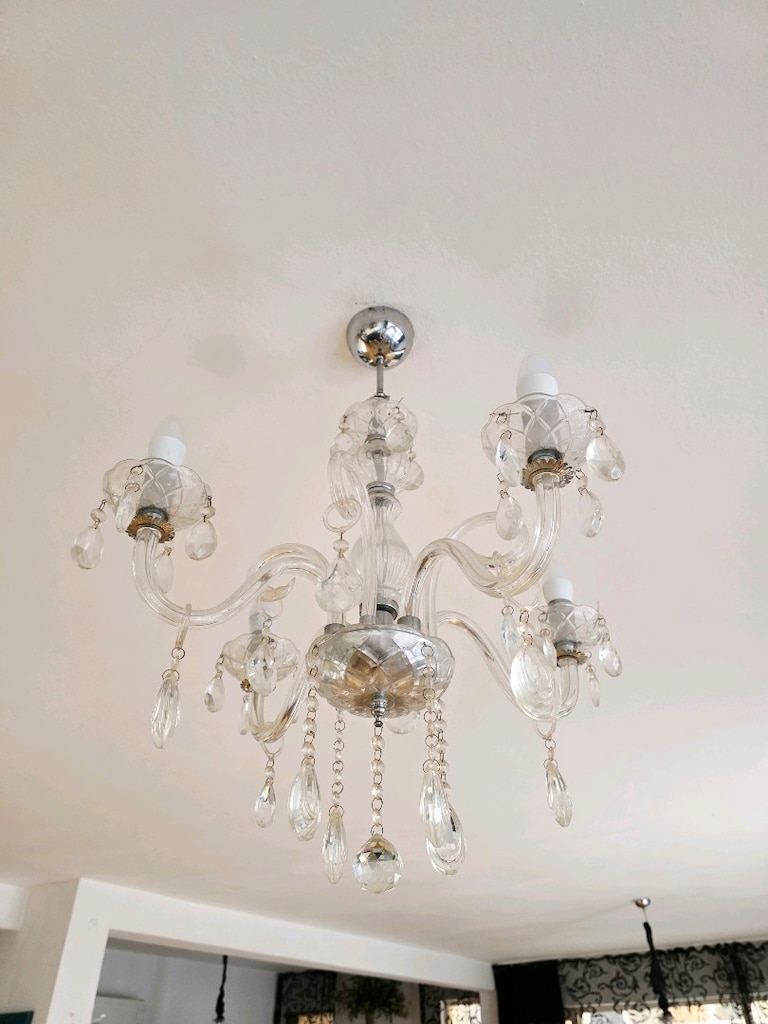 Antika 4 Adet Bohemia Kristal Avize - 6