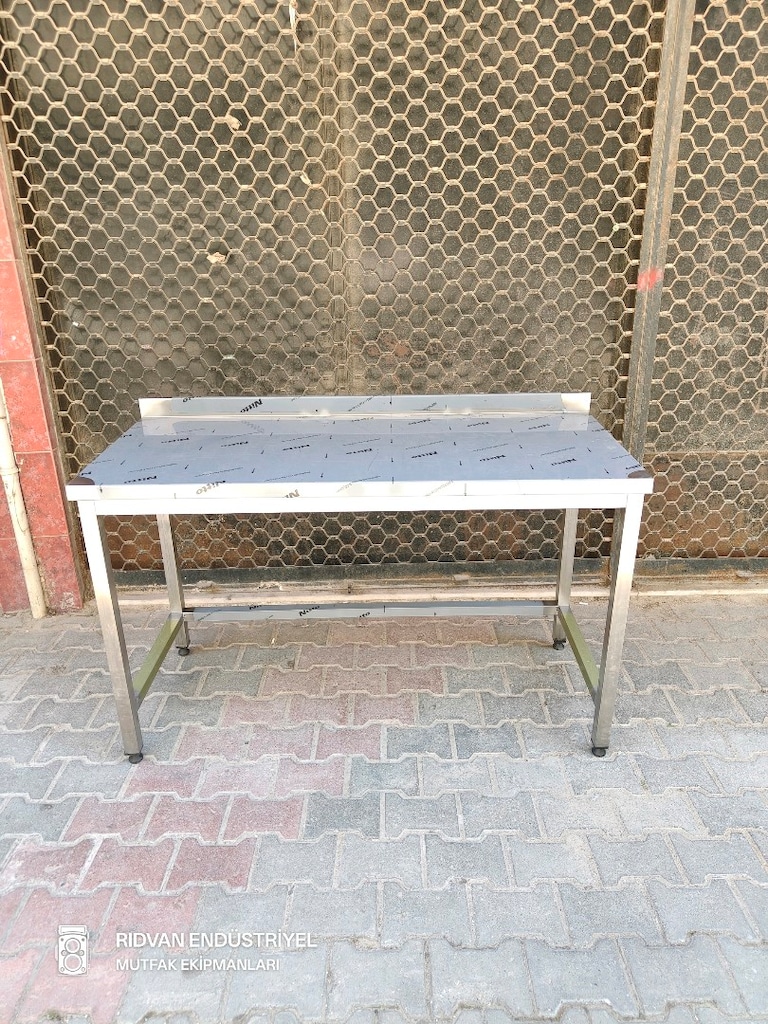 krom tezgah krom çalışma tezgahı endüstriyel hazır mutfak 140 cm krom - 15