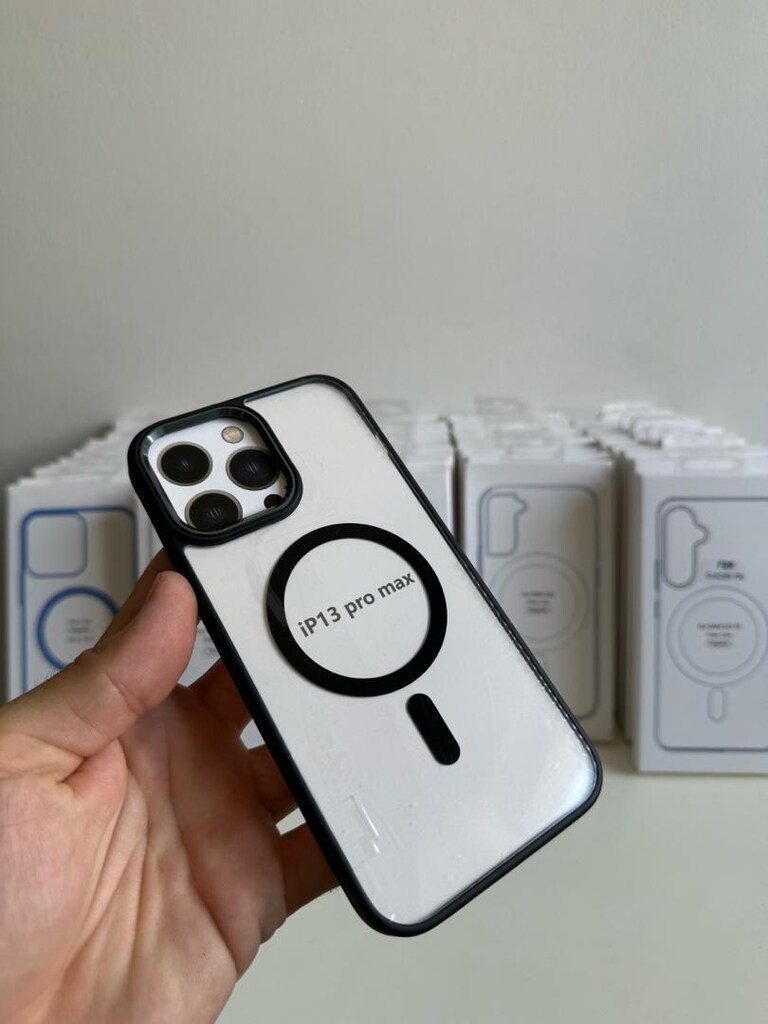 Apple 13 Pro Max Kılıf Magsafe Kılıf Siyah - 3
