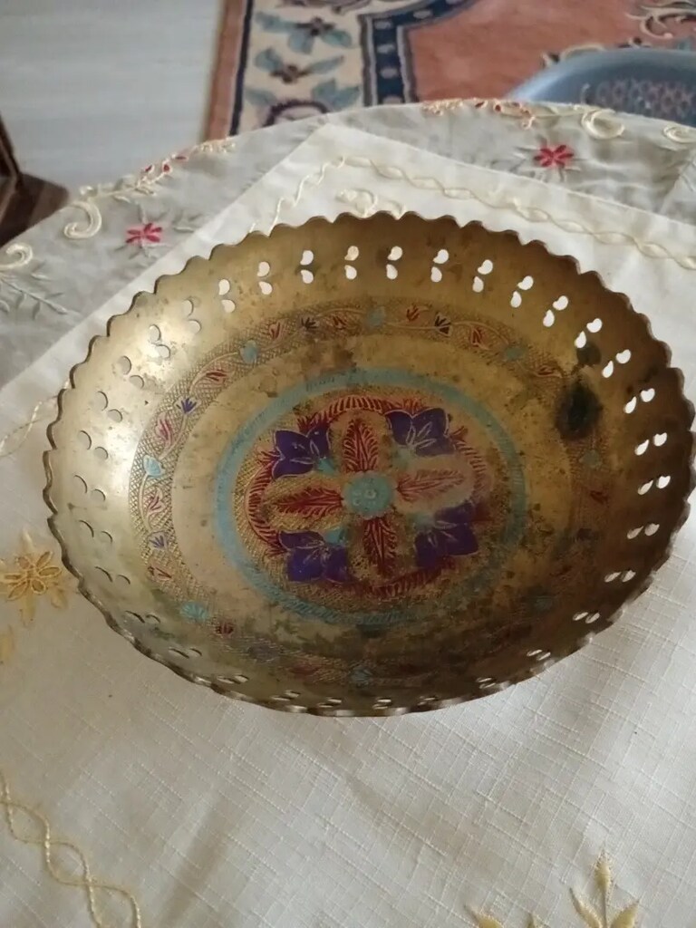 Eski, pirinç mineli tabak - 2