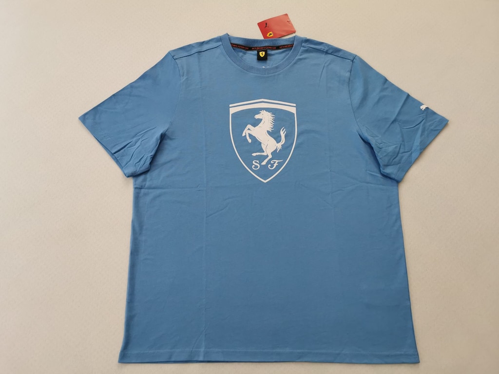 SCUDERIA FERRARI PUMA MIAMI BLUE ERKEK TSHIRT - XL