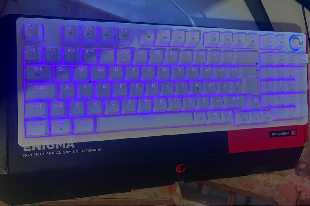 Rampage ENIGMA RGB Mekanik Gaming Klavye – Beyaz - 9