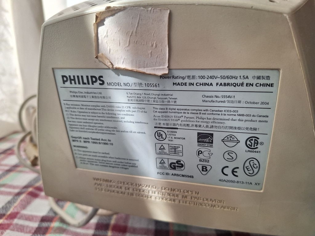 Philips 15 inc Tüplü Monitör CRT Monitör 105S5 - Sorunsuz Çalışıyor - 3