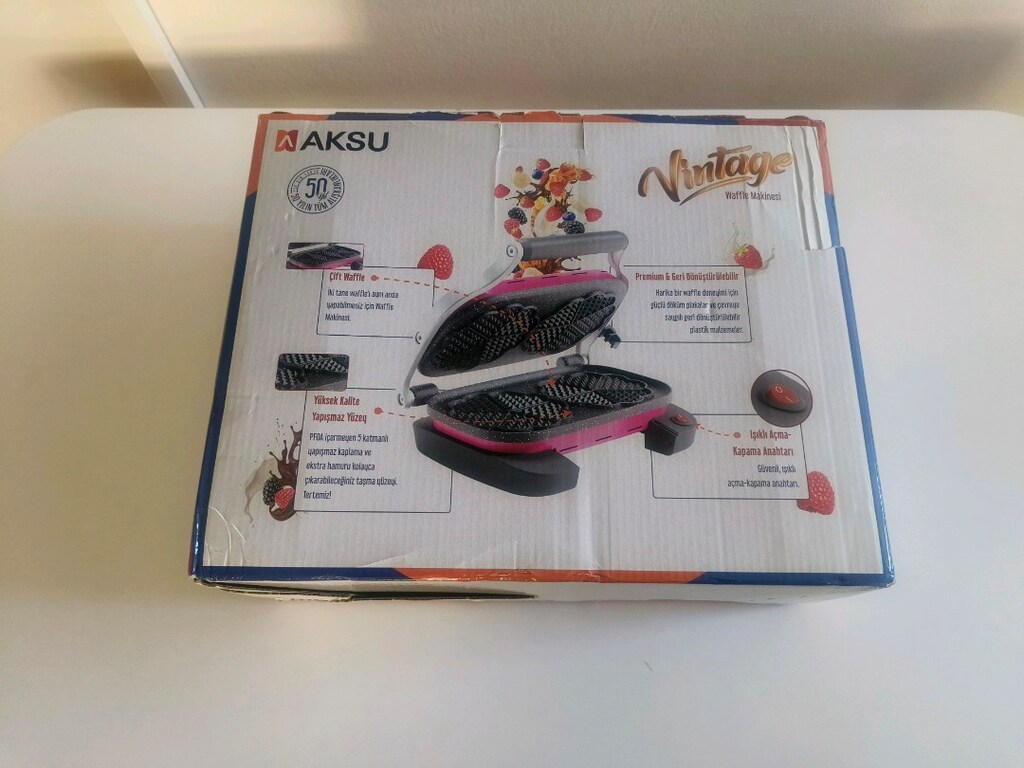 SIFIR Aksu Vintage İkili Waffle Makinesi - 4