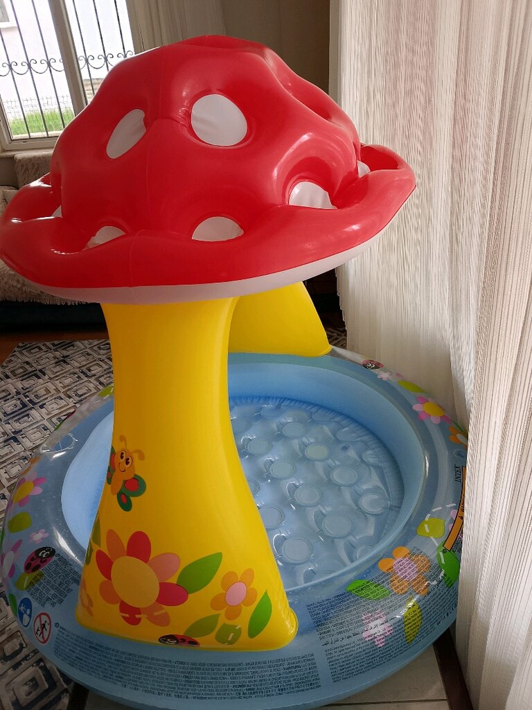 Gölgelikli şişme bebek havuzu - 3