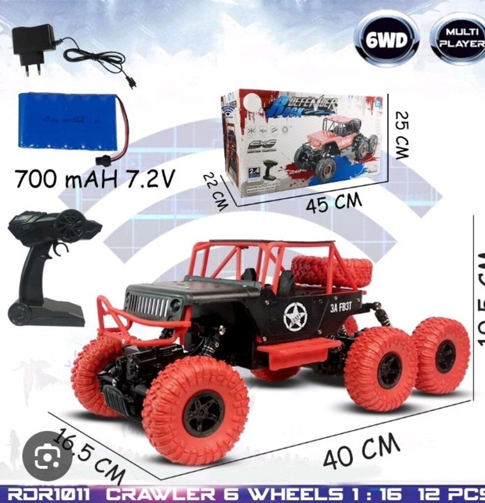 Rock Climber 6x4 Şarjlı Kumandalı Jeep oyuncak araba - 4
