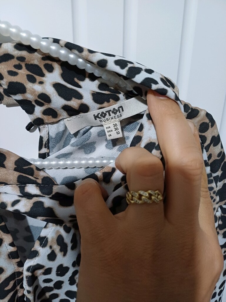 bayan leopar bluz - 4