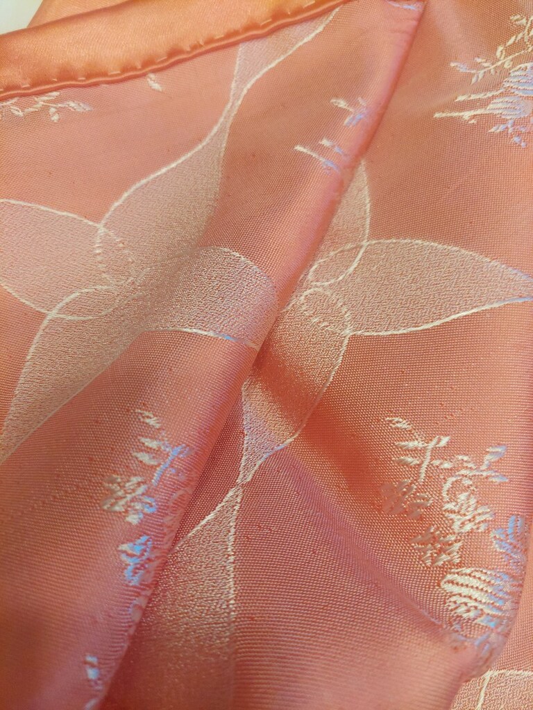 ANTIKA OSMANLI İPEĞİ ELMASİYE BOHCA 90 CM PEMBE IPEK ASTAR SANDIK - 2