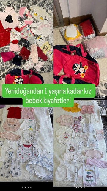 Yenidoğandan 1 yaşa kadar kız bebek kıyafetleri