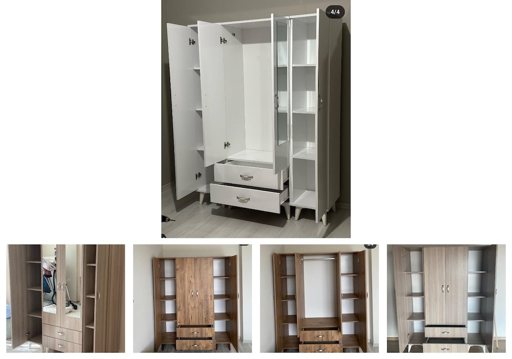 4 kapaklı elbise dolabı vwyhkshshw - 2