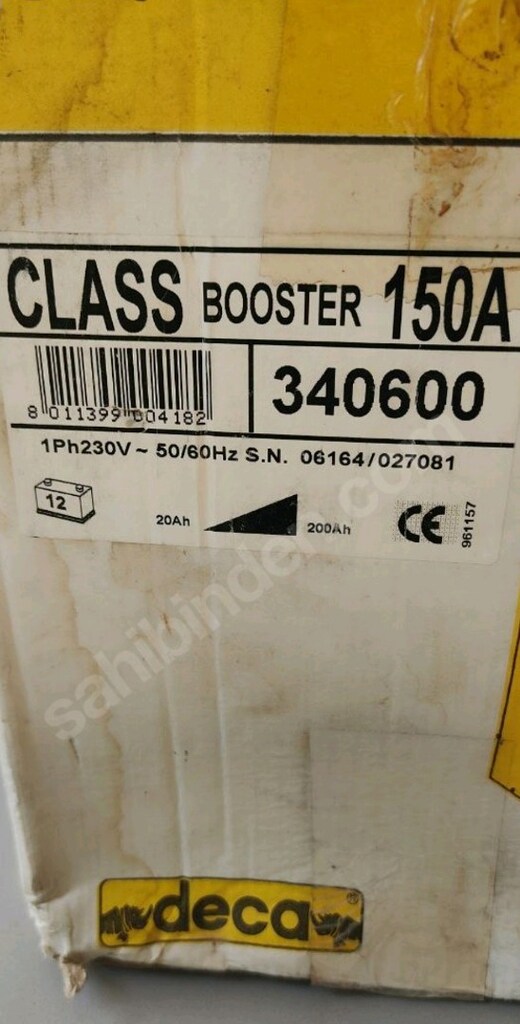 Deca class booster 150 amper akü şarj cihazı sıfır kullanılmadı - 4