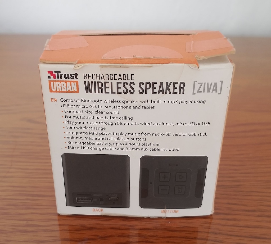 Trust Kablosuz Bluetooth Hoparlör Şarjlı Müzik Çalar USB Micro SD - 2
