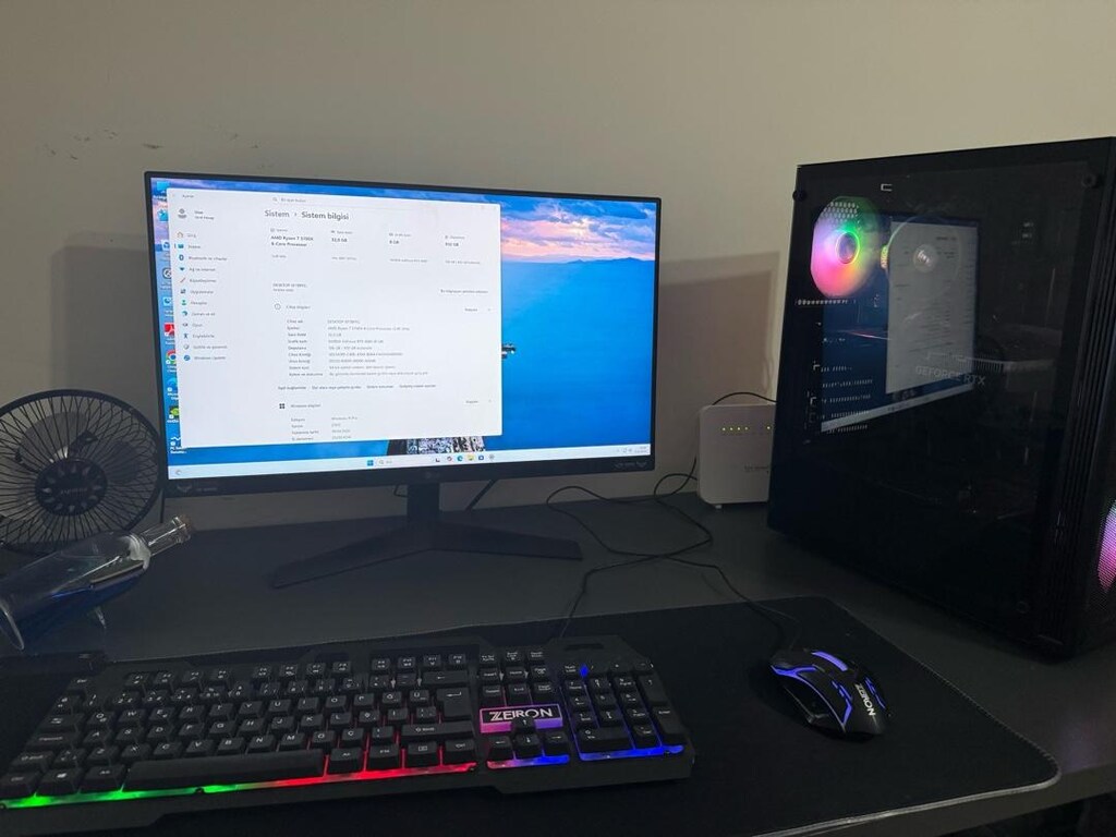 Gaming bilgisayar4060 8GBAMD Ryzen 7 5700X8-Core Processor32 GB RAM - 8