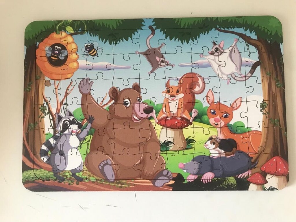 54 parça ahşap puzzle 8 adet - 8