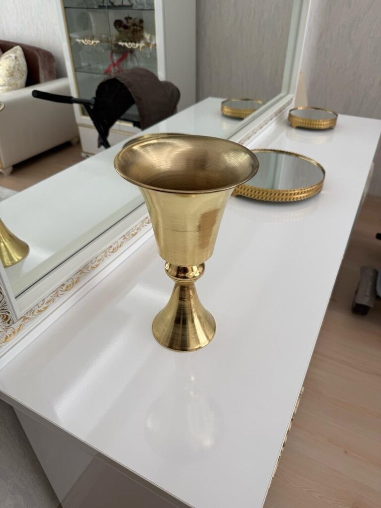 metal Gold vazo 30 cm yükseklik - 2