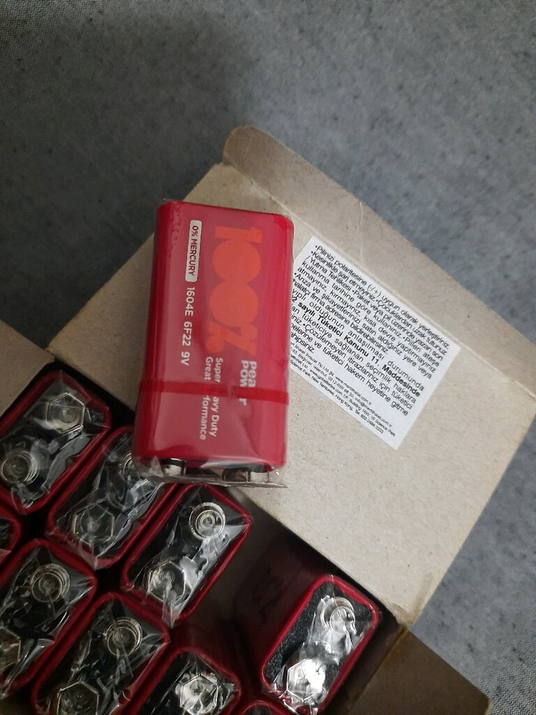 9 volt pil 10 adet yeni 6f22 - 2