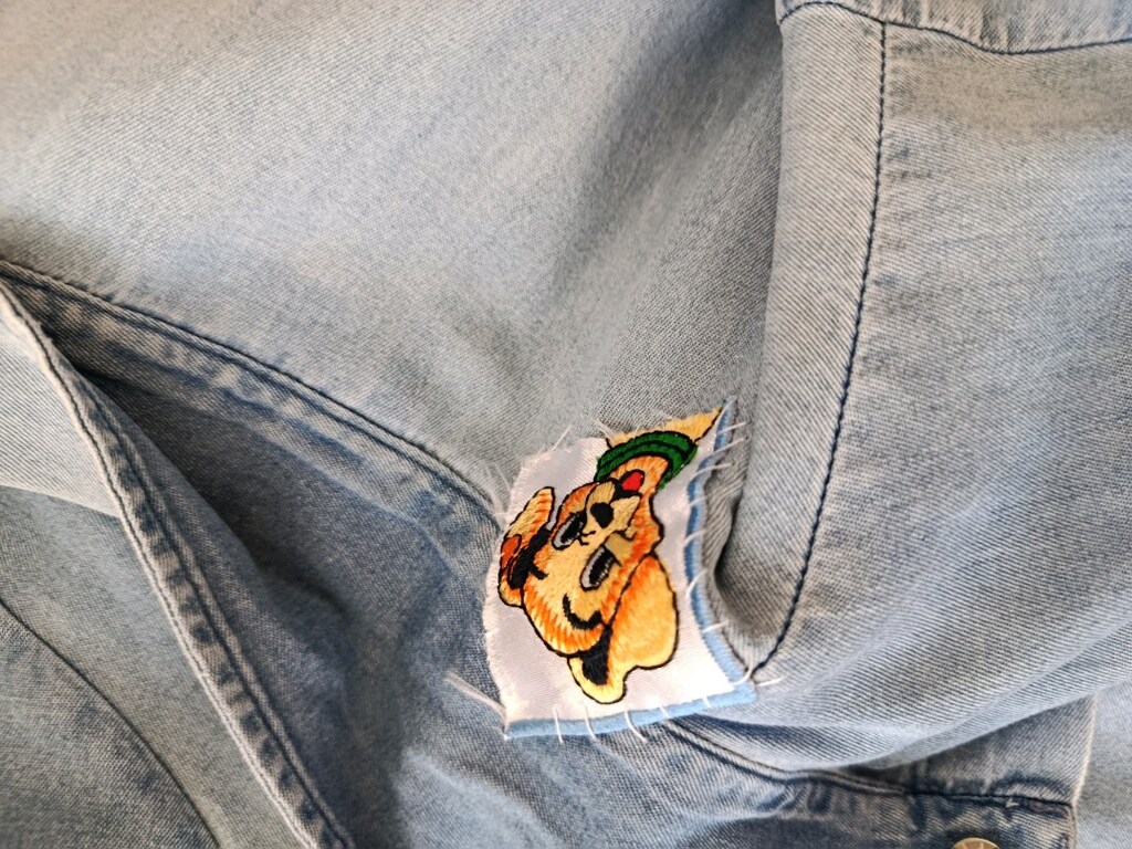 mavi jeans bayan kot gömlek — görsel 3/4