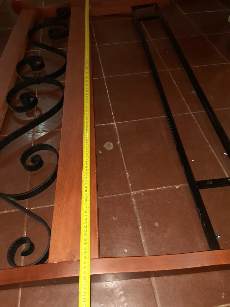 metal ve ahşap yatak başlığı - 5