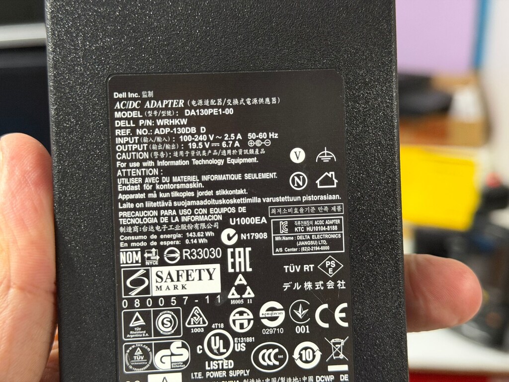 Dell 19.5V 6.7A 130W - DA130PR1-00 - Orjinal AC Adaptör - 5