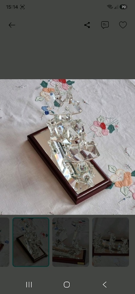 El Yapımı Kristal Yelkenli Gemi - 5