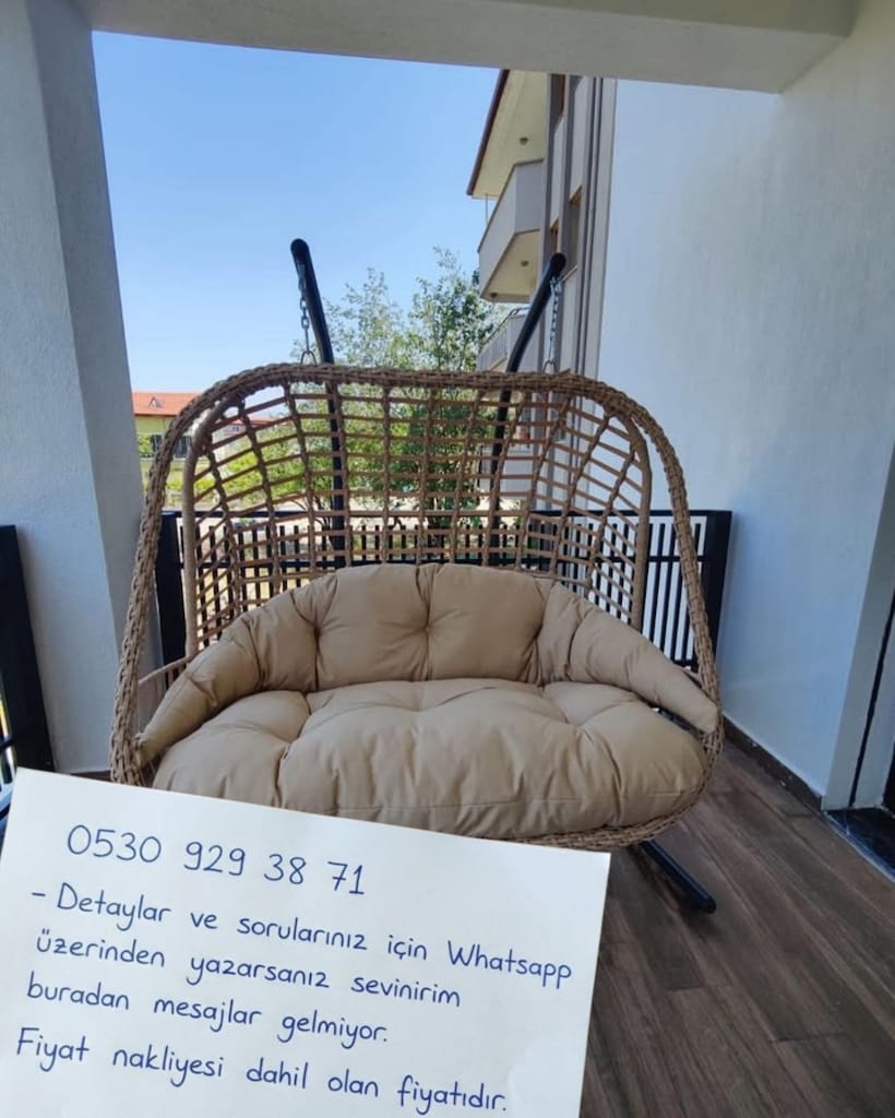 Rattan Balkon ve Bahçe Takımı Salıncaklı
