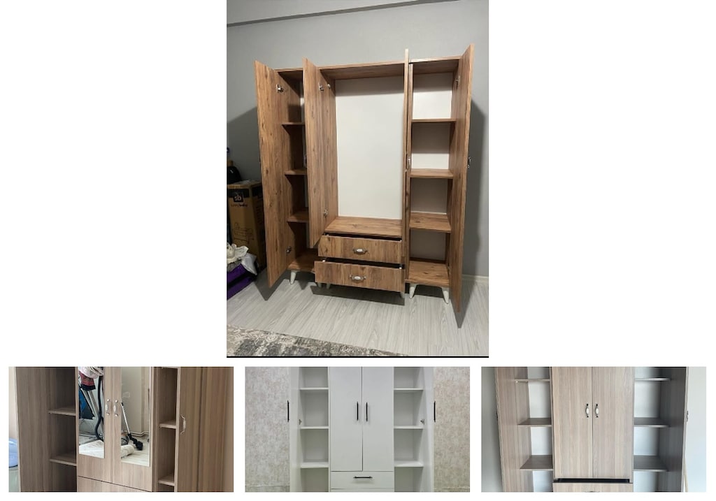 4 kapaklı elbise dolabı qvjwrsqjxt - 4