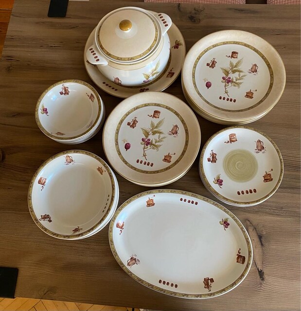 Royal Orchid Stoneware 33 Parça Yemek Takımı | Tam Takım/6 kisilik