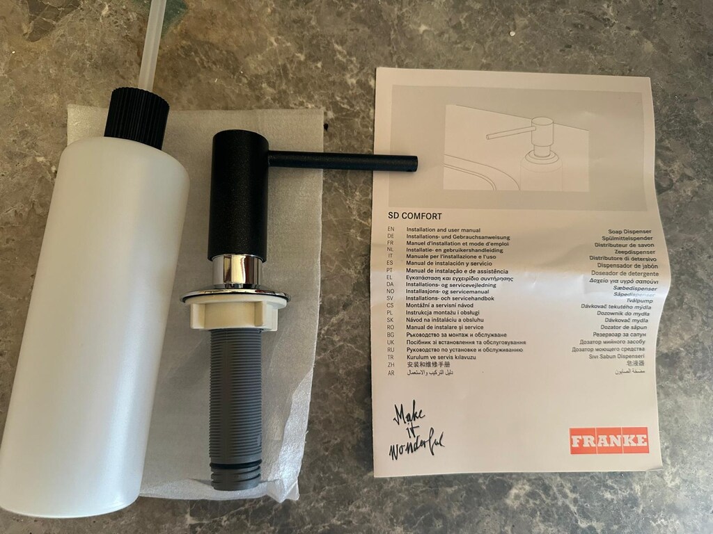 FRANKE Comfort Onyx Siyah Sıvı Sabunluk – Sıfır, Kutulu - 5