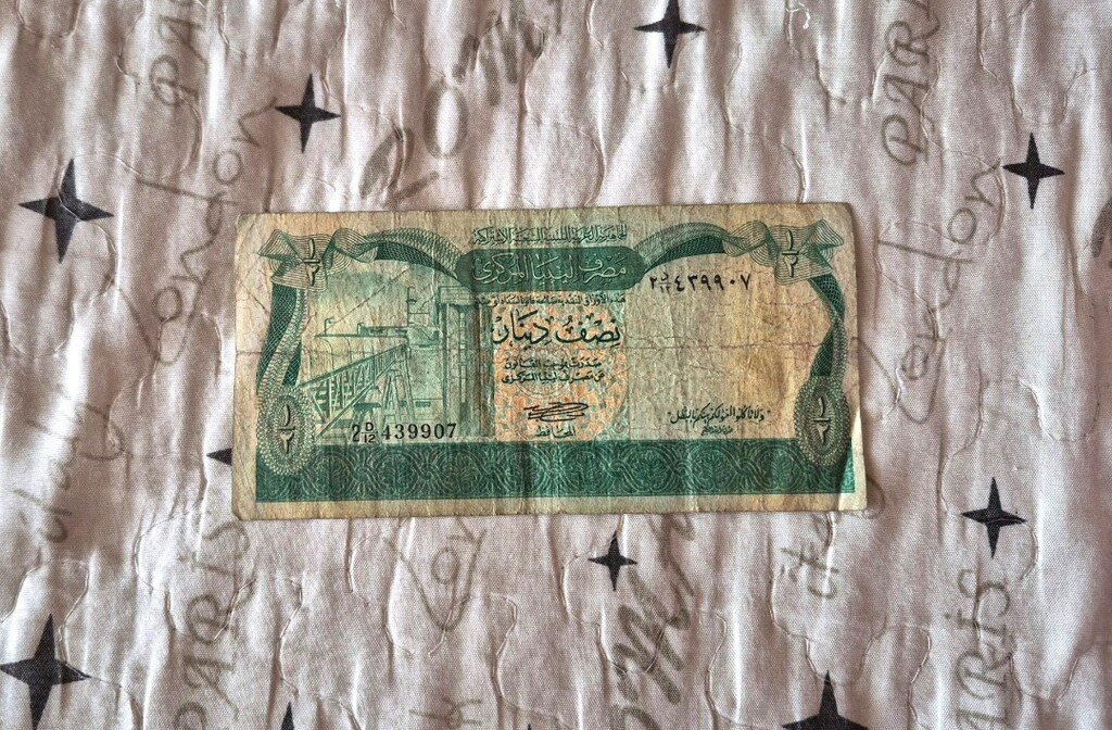 Libya 1/2 Dinar Antika Banknot - 2