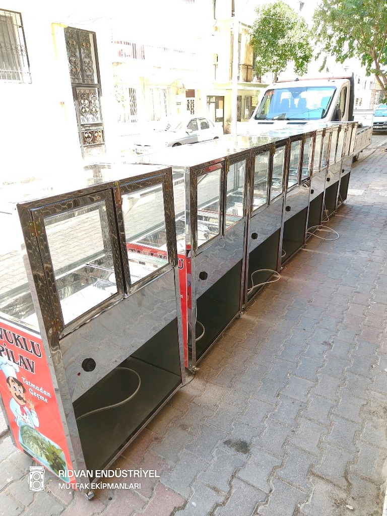 pilav tezgahı seyyar pilav arabası tavuklu nohutlu pilavcı tezgahı - 5