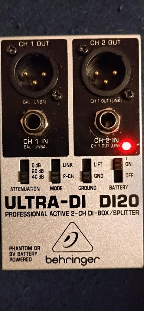 Behringer ultra di di20 box 2 Kanal Aktif splitter - 3