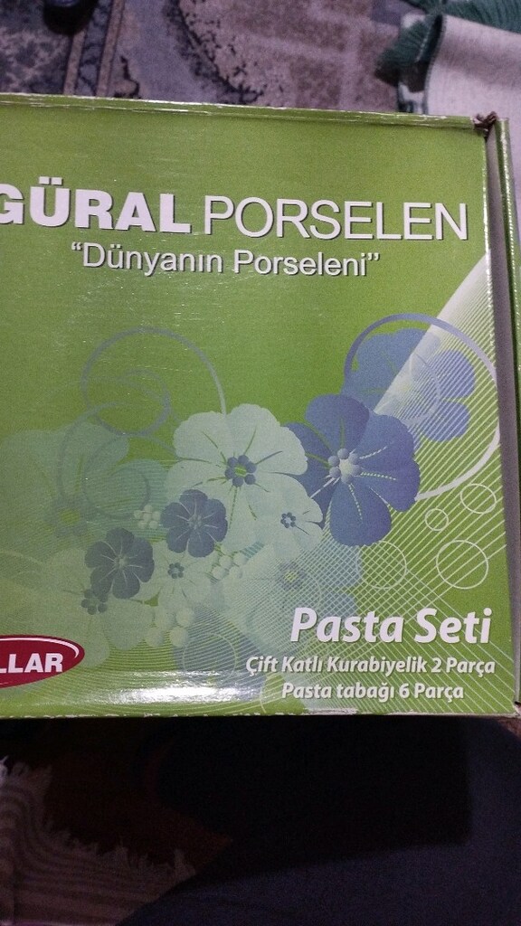 GÜRAL PORSELEN İKİLİ PASTA MANKRNİ VE 6 AD. PASTA TABAĞI - 2