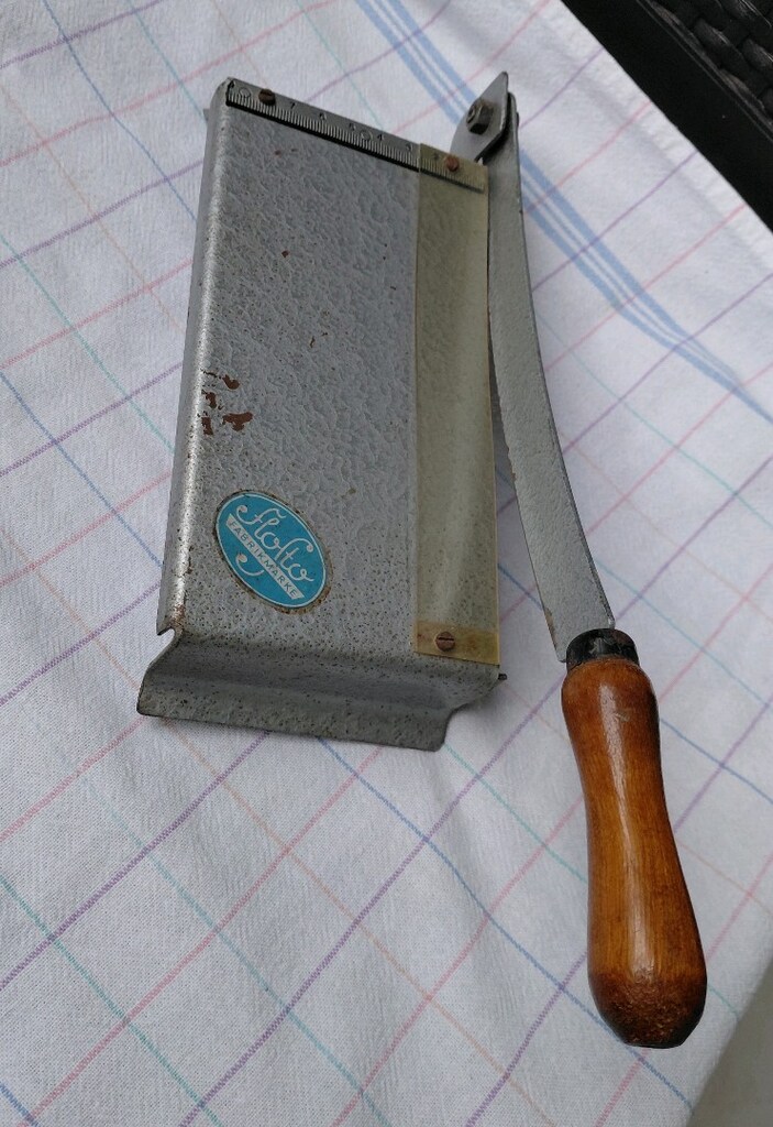 Flofto marka Alman malı antika fotoğraf giyotini - 3