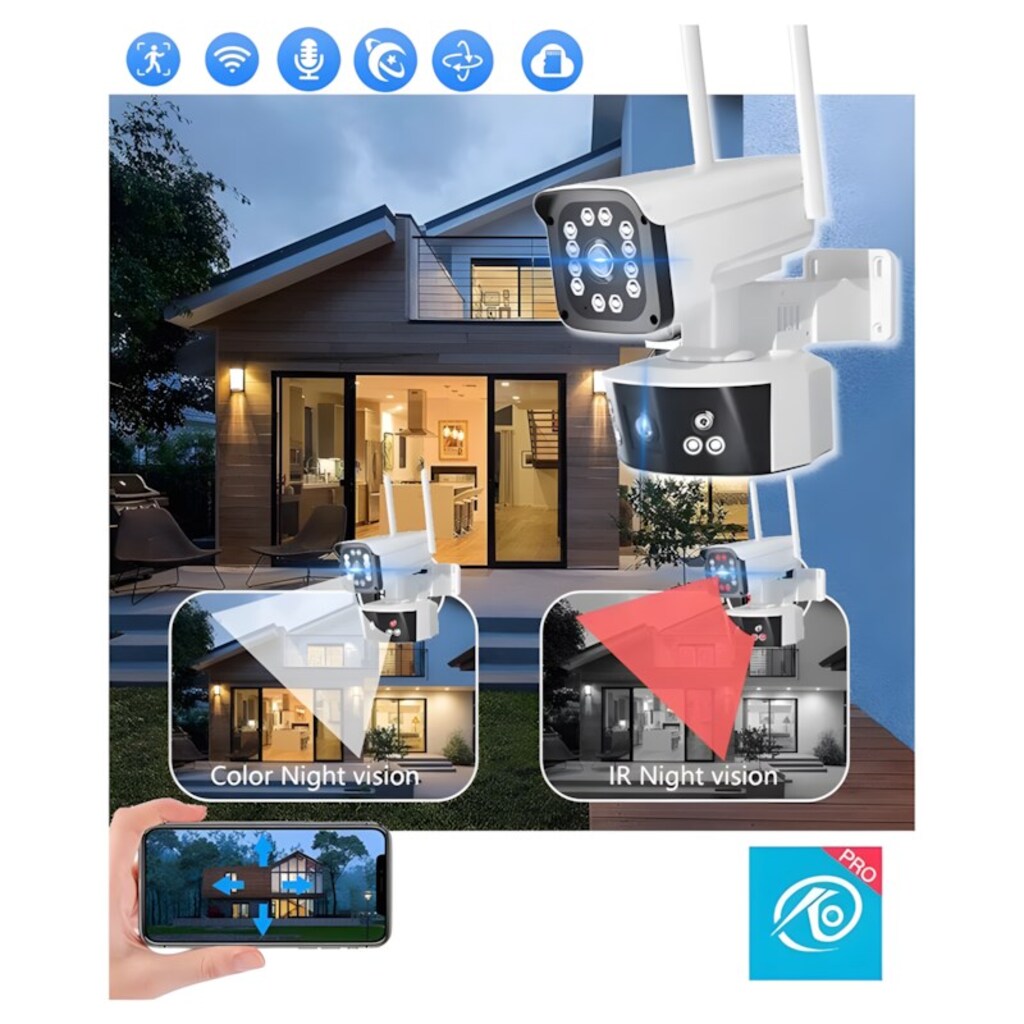 O-Kam 3032 6 MP Gece Görüşlü IP Wi-Fi Güvenlik Kamerası - 2