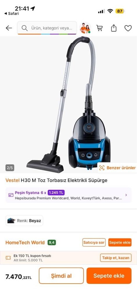 toz torbasız süpürge