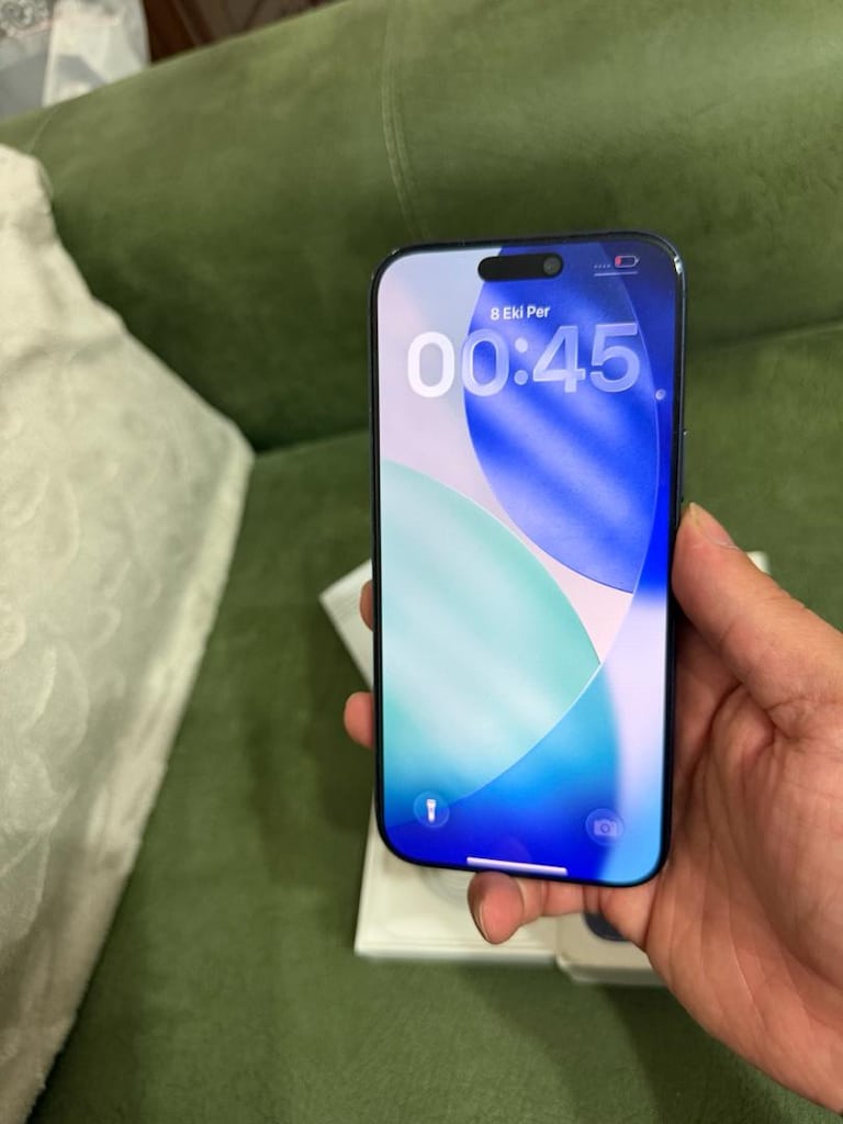 iphone 17pro max (14 ay garantili pil 100) - 9