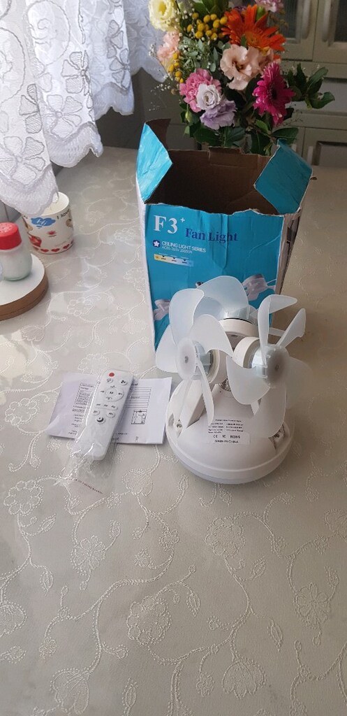 Çok fonksiyonlu tavan vantilatör led ışık hem vantilatör ikisi bir ara - 3