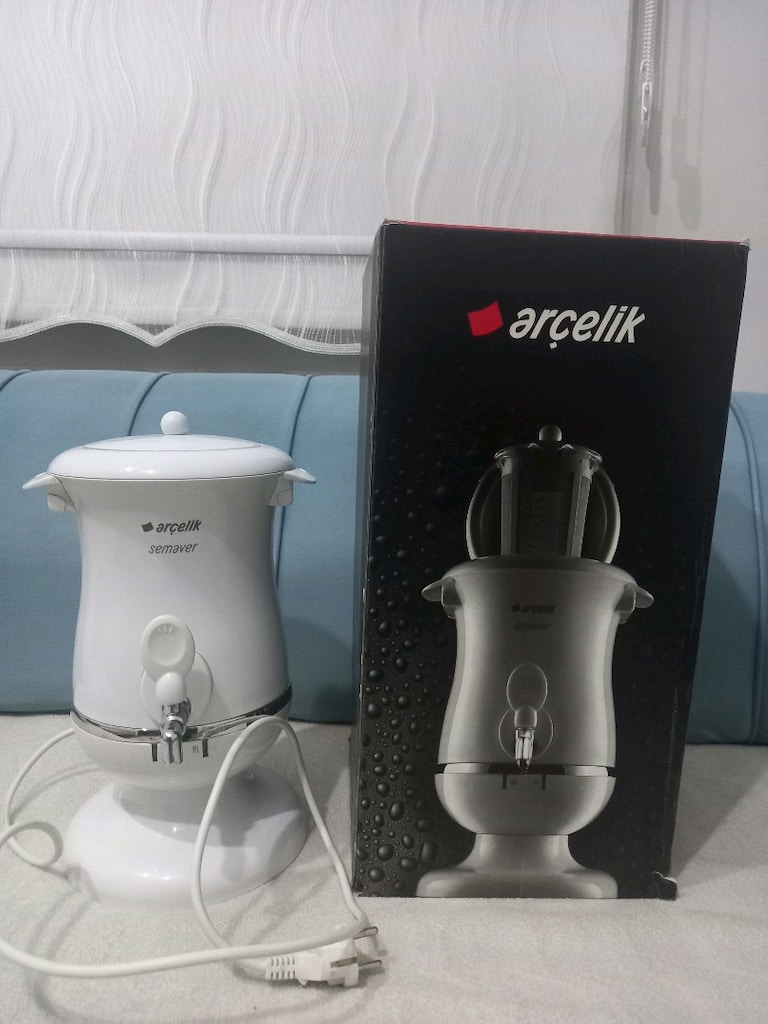 arçelik semaver k3285 c beyaz sıfır ayarında tertemiz kutulu... - 3