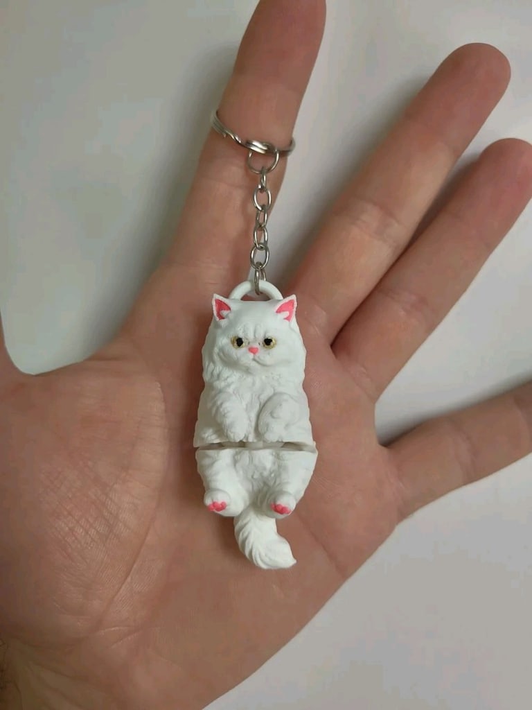 3 Adet sevimli kedi anahtarlık - 4