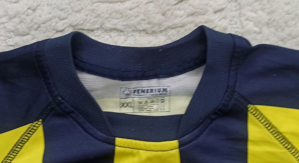 2003-2004 Sezonu Van Hooijdonk Orijinal Fenerbahçe Çubuklu Forma - 6