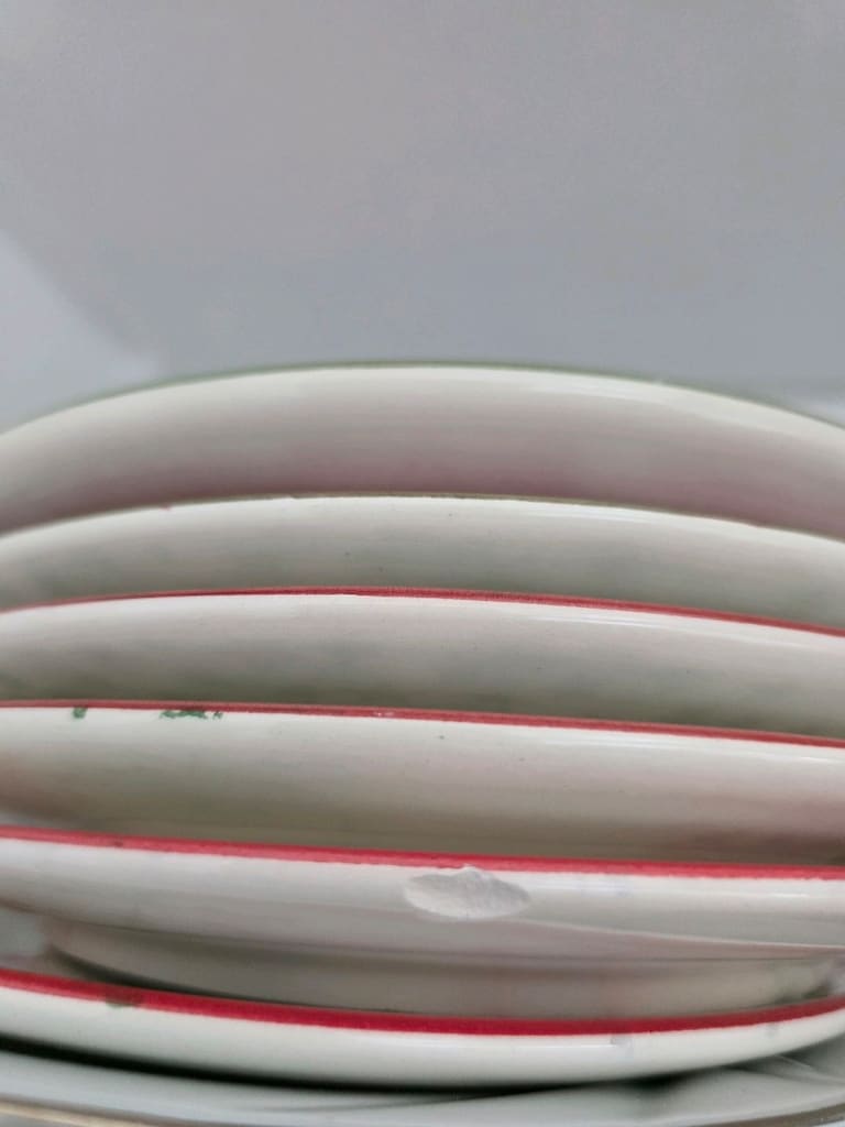 6 lı 21 cm pasta tabak seti - 6