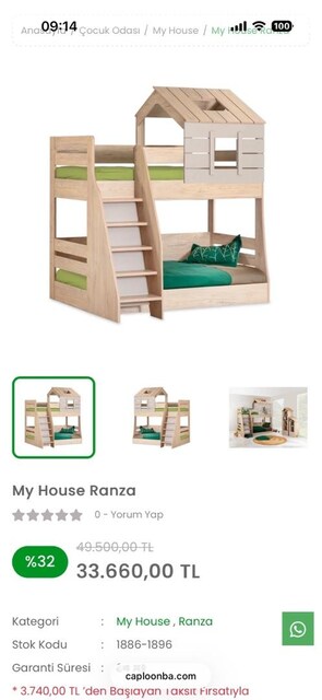 organik malzemeli montessori ranza