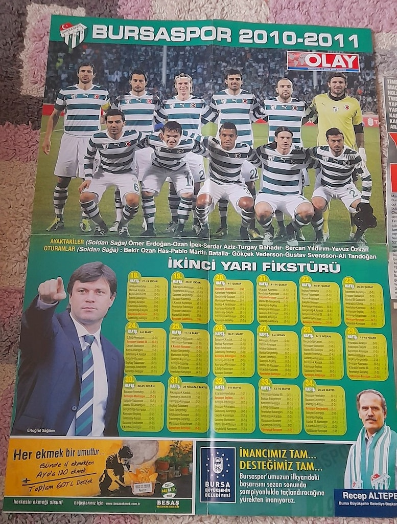 Bursaspor Şampiyonluk kadrosu poster