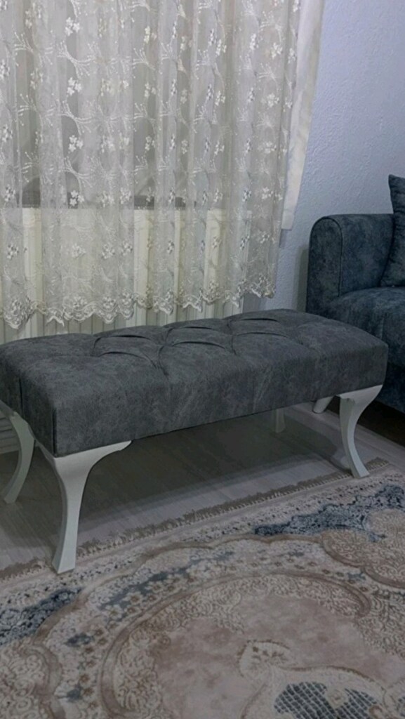 Kapitoneli Ayak Ucu Kapı Önü Antre Puf ( SIFIR ÜRÜN ) - 2