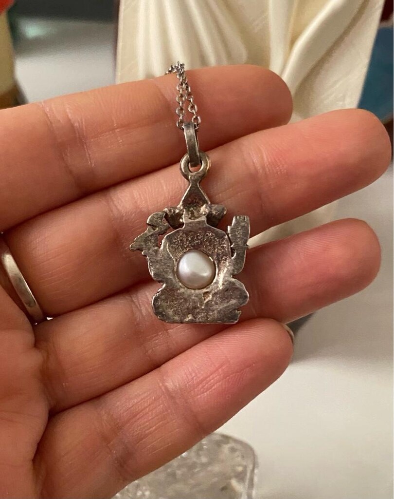 Vintage İncili Ganesha Kolye - 2