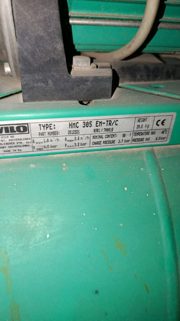 Hidrofor Wilo HMC 305 Hidrofor – 50 Litre Tanklı – 230V - 2